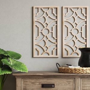 Elegant Tan Wall Decor Panels
